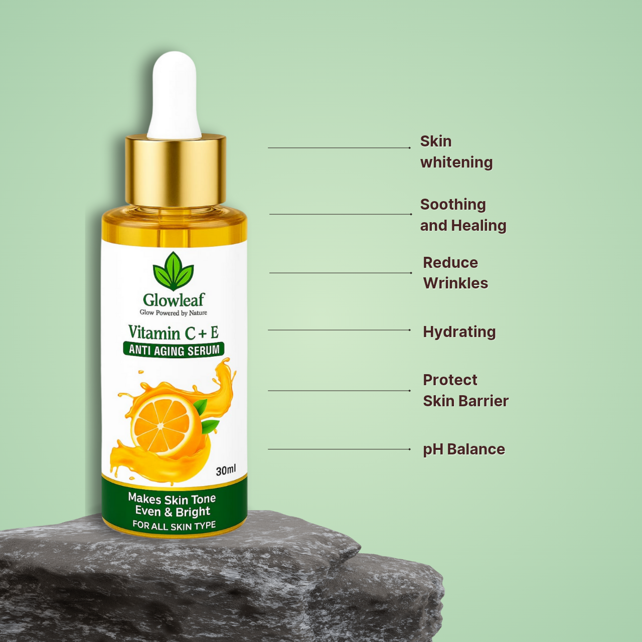 Vitamin C+E Anti-Aging Serum - Makes Skin Tone Even