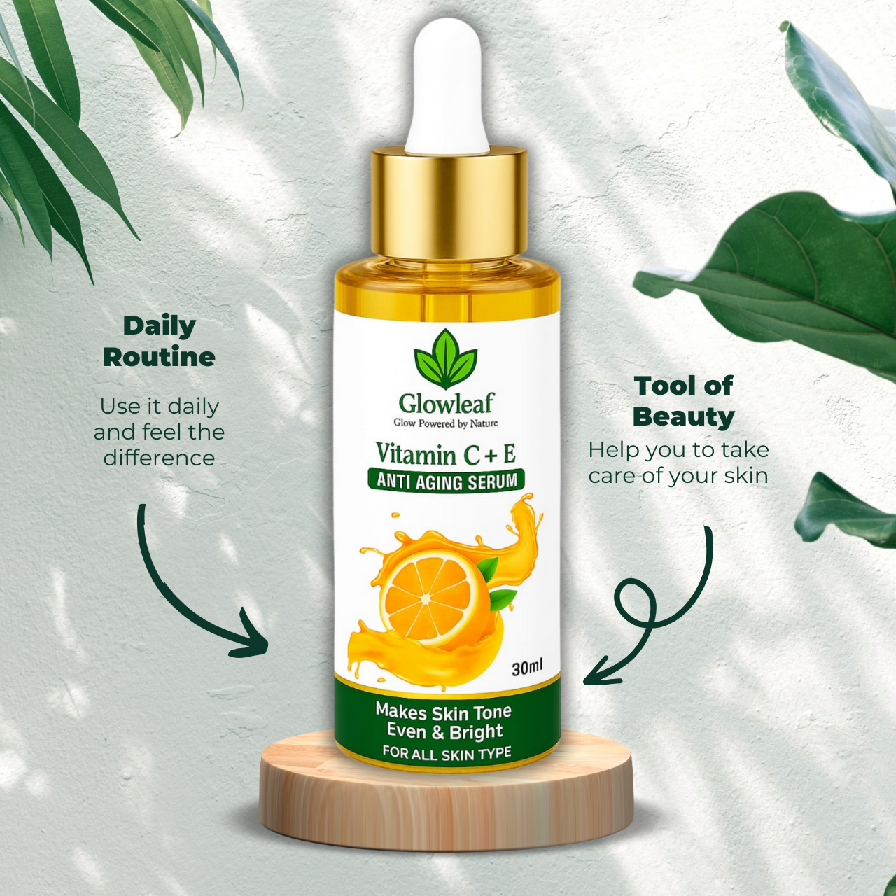 Vitamin C+E Anti-Aging Serum - Makes Skin Tone Even